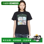 香港直邮潮奢 Cotton GANNI 女士 1h可退 Basic 甘尼 黑色 Jersey