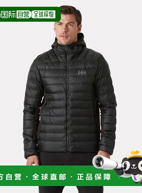 欧洲直邮Helly Hansen 男士黑色聚酰胺釉彩羽绒混合风帽2.0鸭绒