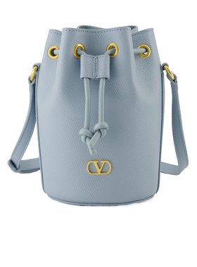 VALENTINO 女士斜挎包 WP0AJ2SNPZJ4 SS2025 灰色 抽绳迷你桶包