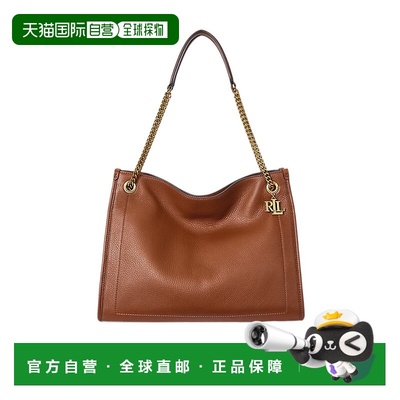 香港直邮Ralph Lauren Bradley 大号粒面皮革手提包 100056071