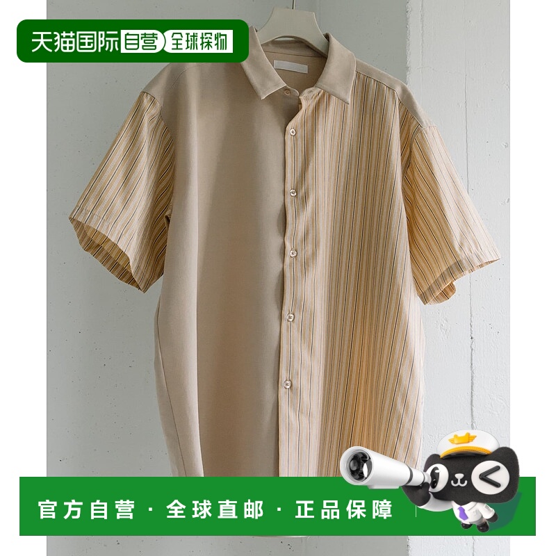 1h可退 日本直邮SENSE OF PLACE 男士 2024春夏宽松五分袖拼接衬