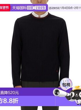 1h可退 香港直邮Paul Smith 男士 蓝色美利奴羊毛毛线衫 M2R302ZT