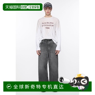 直筒宽松 欧洲直邮Acne Studios FW23男士 黑色棉牛仔裤