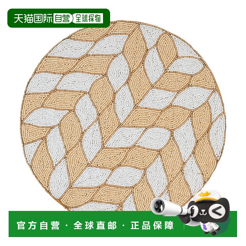 自营tiramisuNatural Hues Beaded Placemat - white/natural 美