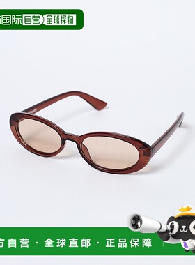 1h可退 日本直邮25quee 女装 椭圆形太阳镜 黑色棕色可选 日系潮