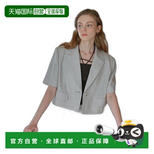 韩国直邮LOEUVRE 女士女士精品 Peaked-lapel Crop Jacket SW3MJ25