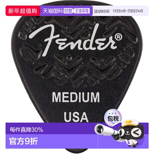 【日本直邮】芬德 Wavelength™ 拨片 中号 6 支装 黑色