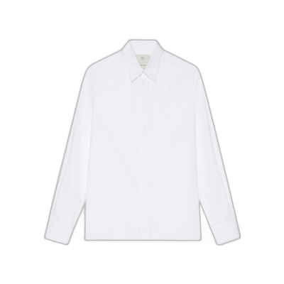 香港直邮GIVENCHY 男士衬衫 BM60X714M6100 SS2024 白色 长袖翻领