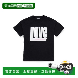 AW2023 1h可退 DQ1956D004GDQ900 男童T恤 黑 香港直邮DSQUARED2