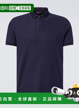 香港直邮Loro Piana 诺悠翩雅 男士 Brentwood 棉混纺凸纹布Polo