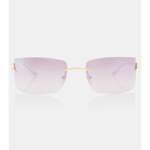 CARTIER 卡地亚 女士 Panthère De 矩形太阳眼镜 003608
