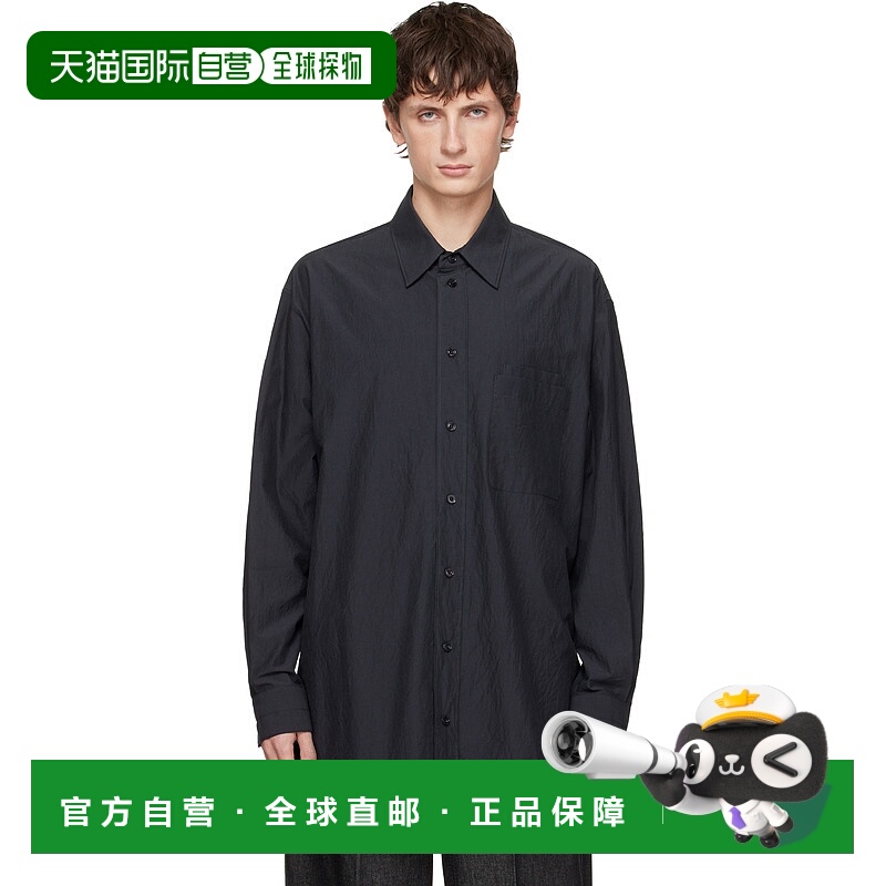 1h可退 香港直邮潮奢 Lemaire 男士 黑色 Double Pocket 衬衫 SH1