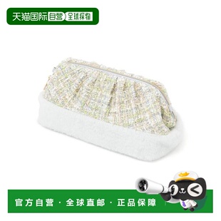 1h可退 日本直邮Francfranc 绒毛带钢丝化妆包 浅蓝色