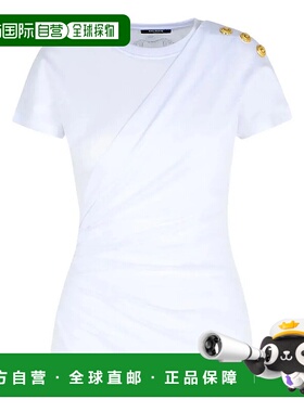 香港直邮BALMAIN 女士T恤 FF0EF002GF23 AW2025 白色 Balmain Sho