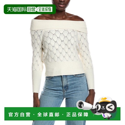 自营525 America Camila Off-The-Shoulder Pullover - white 美
