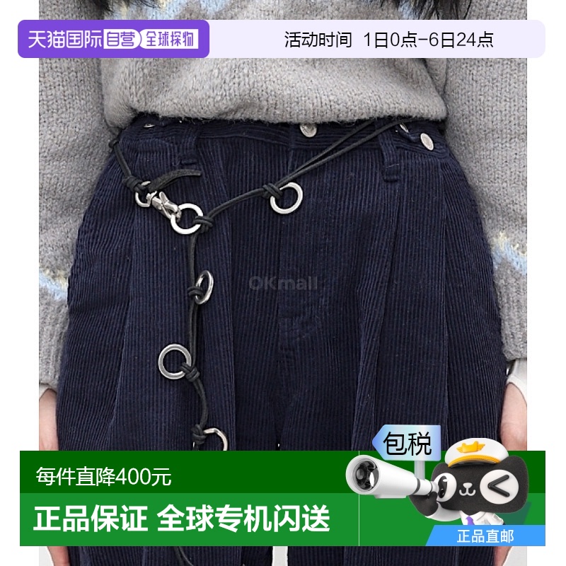 Our Legacy腰带男女款皮质黑色链锁时尚简约质地柔软A4228LLB