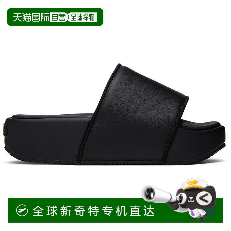 1h可退 香港直邮潮奢 Y-3 男士 黑色 Platform 拖鞋 FZ6403