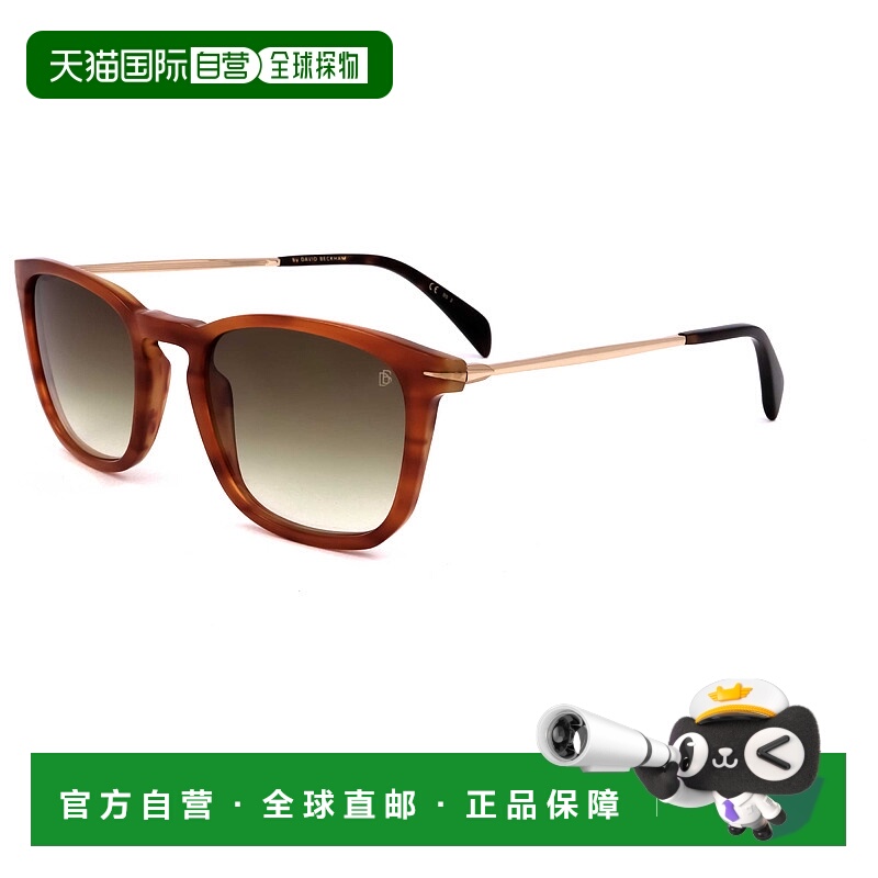 自营 david beckham大卫 贝克汉姆男式53毫米棕色太阳镜-棕色角金