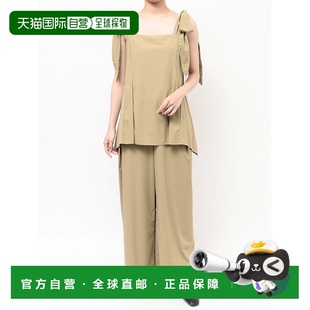 蕾丝蝴蝶结吊带连体裤 1h可退 宽松设计 女装 6525 日本直邮TONAL