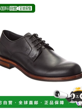 自营tod'sTOD’s Leather Derby - black 美国奥莱直发皮鞋德比鞋