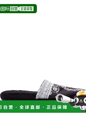 香港直邮VERSACE 男士凉鞋 ZSLB00002ZCOSP0525B780 CO 黑色拖鞋