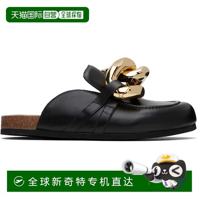 香港直邮J.W. Anderson 男士 黑色 Chain 穆勒鞋 LF0035LA0050