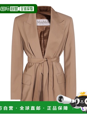 1h可退 香港直邮潮奢 MaxMara 麦斯玛拉 女士 TALENTO 浅褐色羊毛