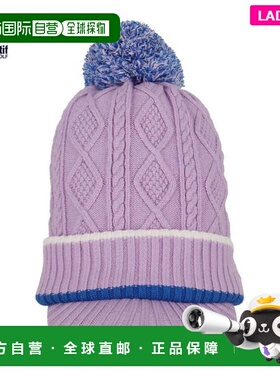 日本直邮Le Coq Sportif 女士针织帽带帽檐LG5FCP40L PP00紫色高