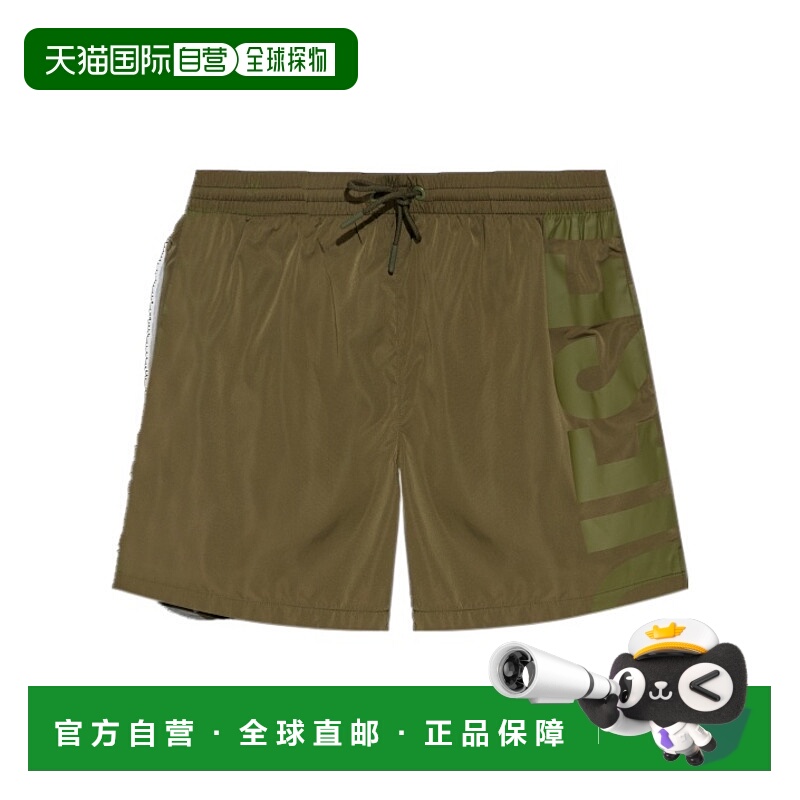 1h可退 香港直邮DIESEL 男士沙滩裤 A174760HJBME6338 AW2025 军