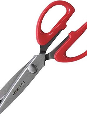 日本直邮Clover可乐剪刀P180红色手柄经典实用锋利锯齿设计