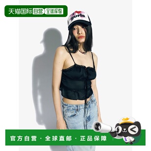 CALIE CAP 女士帽子CA24BAC004BK MESH BLACK RIBBON 韩国直邮ASIF