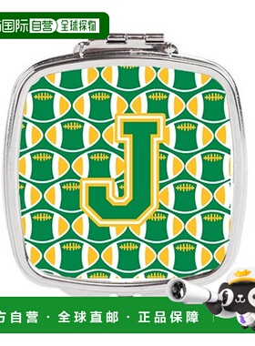 自营 Carolines Treasures CJ1069-JSCM 字母 J 足球绿色和金色紧