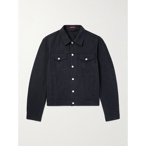 潮奢 Gucci 古驰 男士 GG提花丹宁夹克 796446XDC27