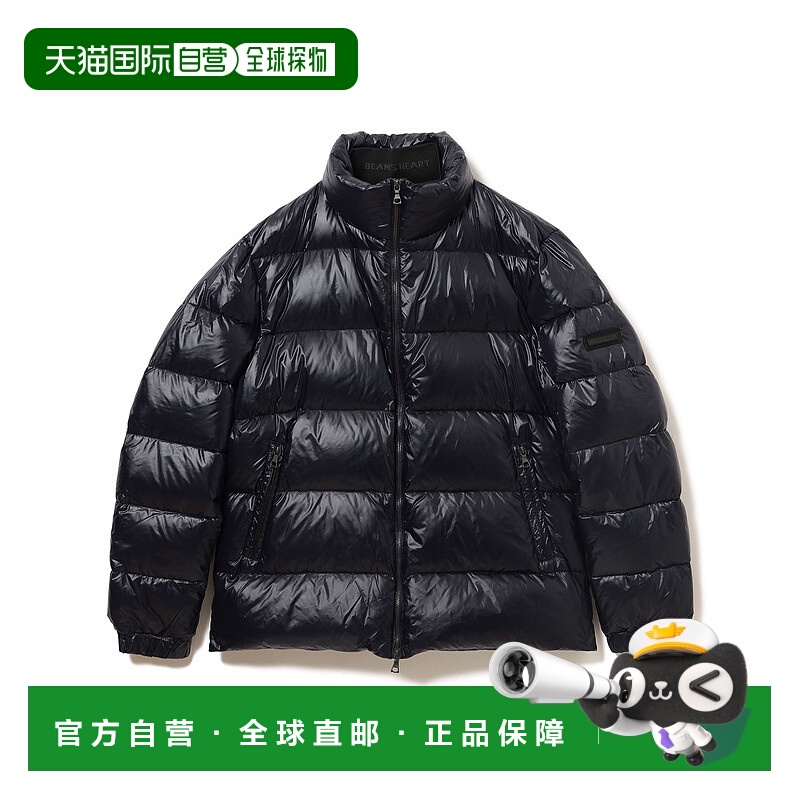 1h可退 日本直邮BEAMS HEART 男装 光泽感立领羽绒外套 合成皮革