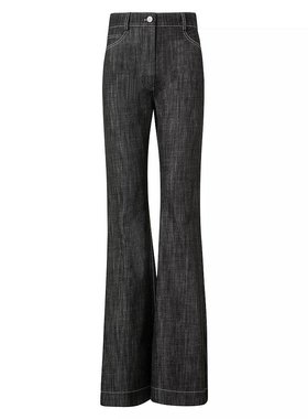 美国直邮akris女士牛仔裤高腰喇叭裤印花休闲时尚易搭配女装下装