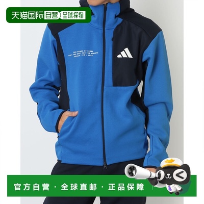 日本直邮adidas 男士 Adaptation 常规版型连帽全拉链运动上衣 (K