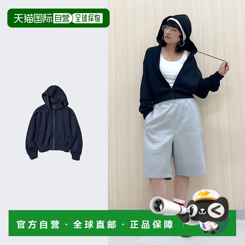 日潮跑腿UNIQLO优衣库 吸汗全拉链派克大衣 09 BLACK WOMEN XS 47