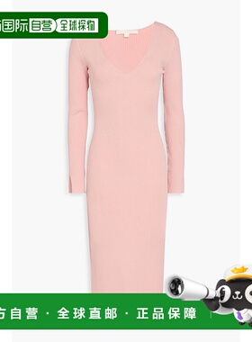 1h可退 香港直邮Simkhai 女士 罗纹针织中长连衣裙 JS1016KNUDE