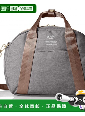 【日本直邮】[Anello] 2WAY 迷你波士顿女士单肩包 10个口袋灰色