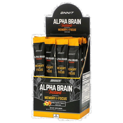 香港直发Onnit Alpha Brain速溶粉天然桃子味无麸质营养健康30包
