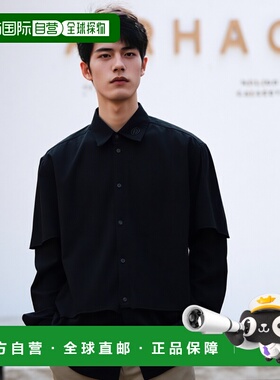 1h可退 香港直邮Diesel 迪赛 男士 长袖衬衫 A161990KNAI假两件