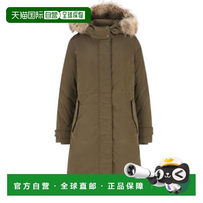 香港直邮Woolrich 沃尔里奇 女士 深色绿色聚酯大衣 CFWWOU2044FR