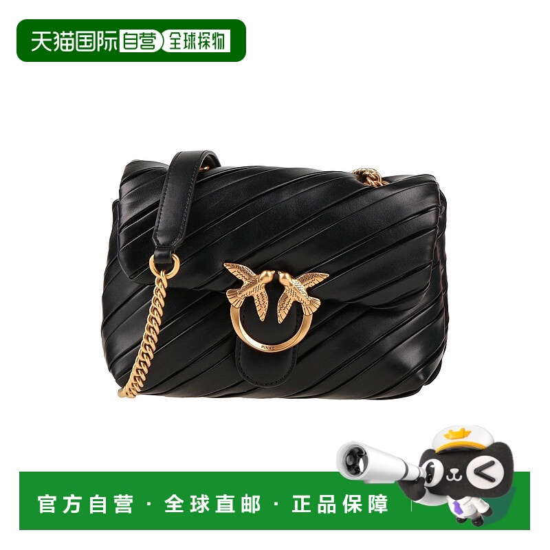 1h可退 香港直邮Pinko 品高 女士 Bags 斜挎包 black黑色 舒适时