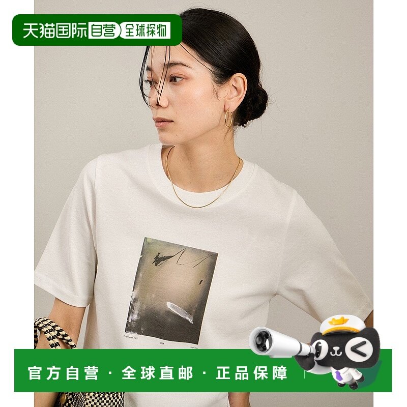 1h可退 日本直邮SALON adam et rope' 平野泰子艺术印花紧身T恤 2