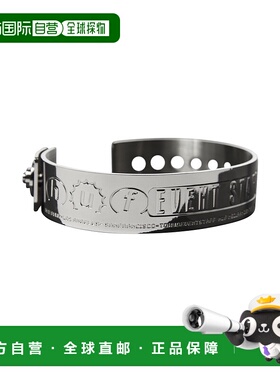 1h可退 日本直邮HUF 不锈钢浮雕刻字手链 25M_AC01197手镯配饰