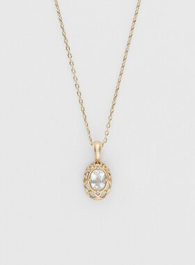 日潮agete阿卡朵【限定款】【11月生日石】K10托帕石项链白色均码