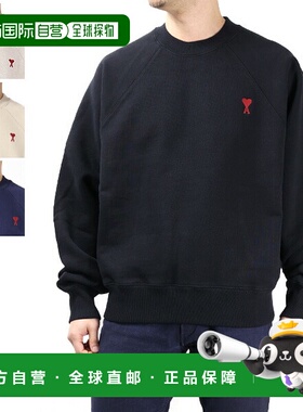 日本直邮AMI PARIS De Coeur 运动衫男士长袖圆领有机棉插肩袖USW