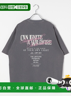 1h可退 日本直邮PAGEBOYLIM 男女同款混色宽版字母T恤 576741上衣