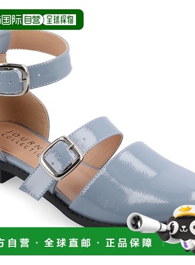 自营 Journee Collection 女式 Constance 宽幅平底鞋 - 浅蓝色