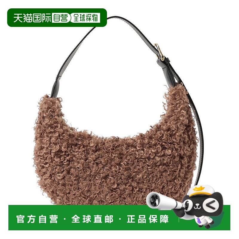 1h可退 日本直邮VIOLAd'ORO 女装 仿毛绒半月形肩包 可调节肩带 6